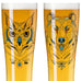 Brauchzeit 'Weizen' (Wheat Beer) Glass Set featuring Bear and Owl Illustration, des. Andreas Preis for Ritzenhoff