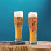 Brauchzeit Weizen set featuring Lion and Tiger illustrations - des. Justin Maller for Ritzenhoff
