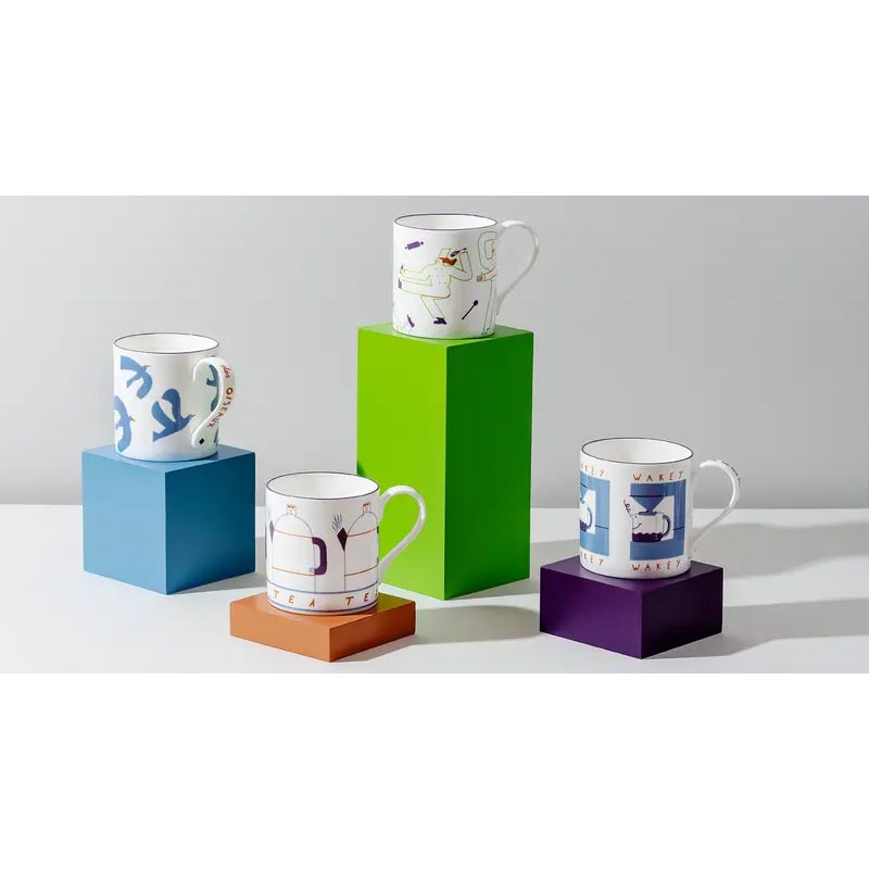 Des Oiseax Mug, des. Max Machen for Richard Brendon x Print Club London