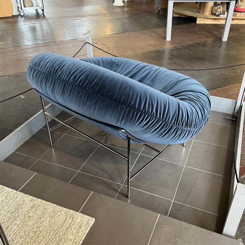 Bun Lounge Chair - chrome frame - upholstery Eva 170. Designed by Willo Perron, 2025. Made by Knoll
