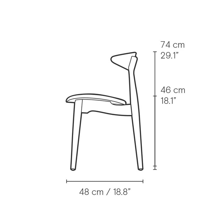 CH33P Chair - orange laquered - des. Hans J. Wegner, 1957 (made by Carl Hansen & Son)