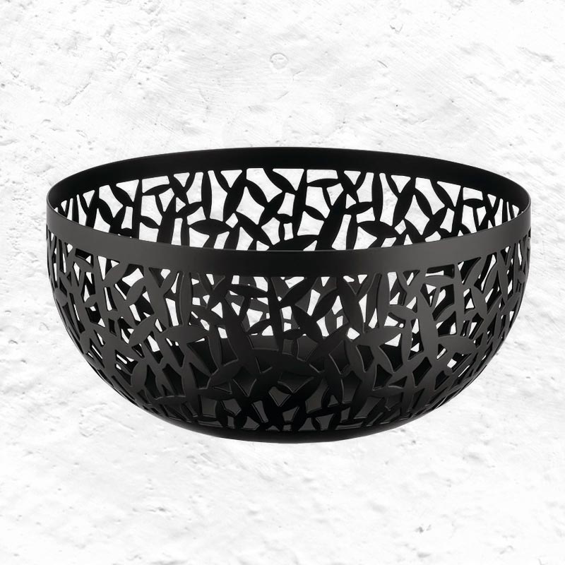 CACTUS! Fruit Bowl / Basket - 29cm, black - des. Marta Sansoni for Alessi