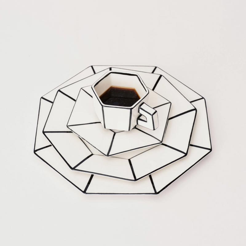 Carte Blanche Espresso Cup & Saucer, des. Annebet Philips for Serax