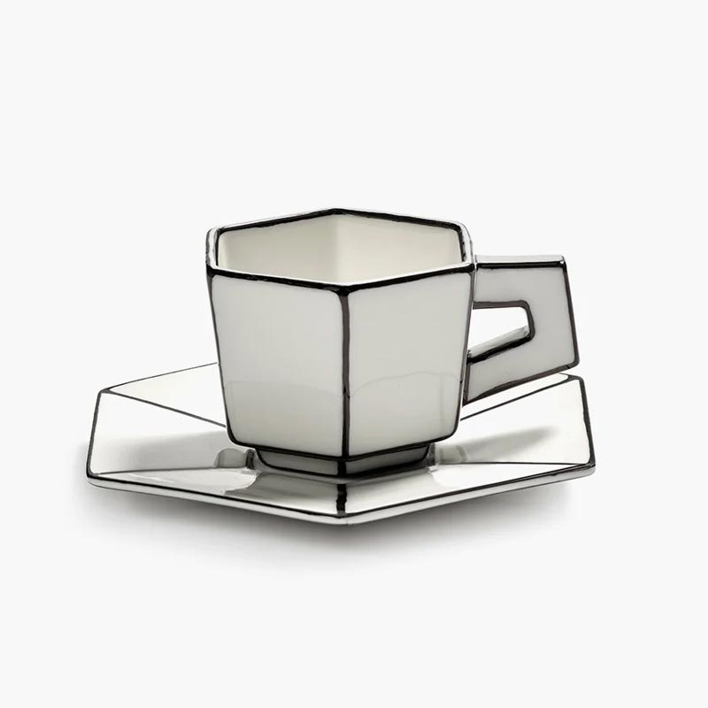 Carte Blanche Espresso Cup & Saucer, des. Annebet Philips for Serax