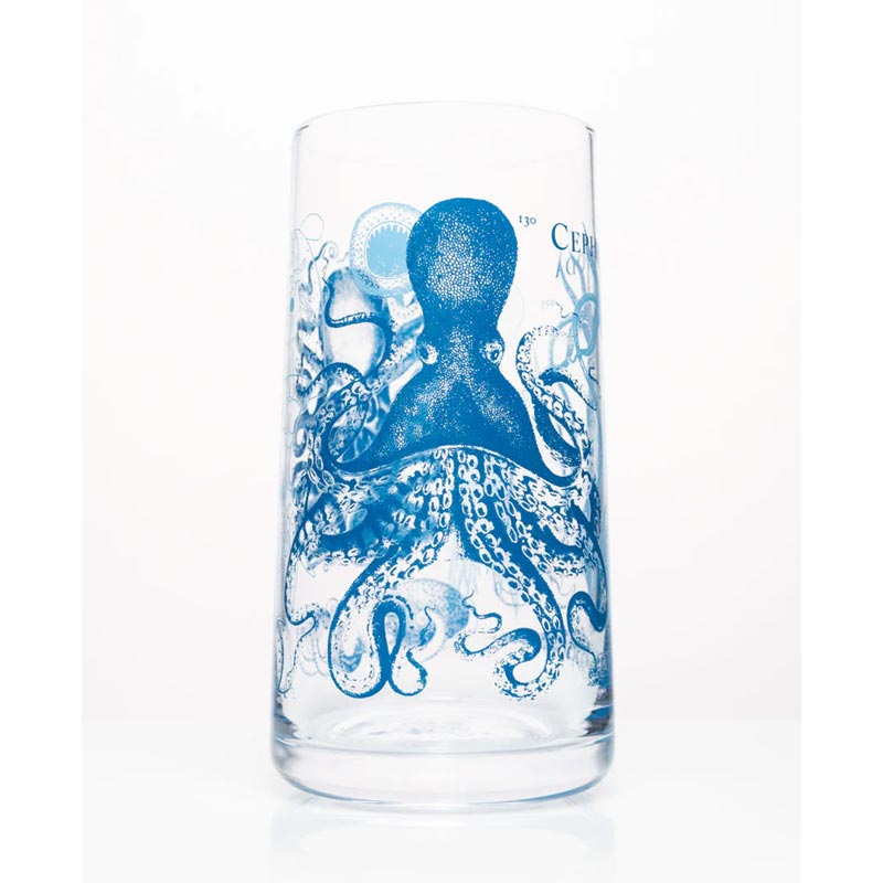 Monsters of the Deep: Cephalopods - Tumbler Drinking Glass by Cognitive Surpluss