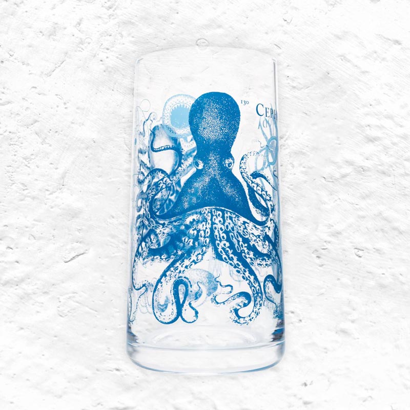Monsters of the Deep: Cephalopods - Tumbler Drinking Glass by Cognitive Surpluss