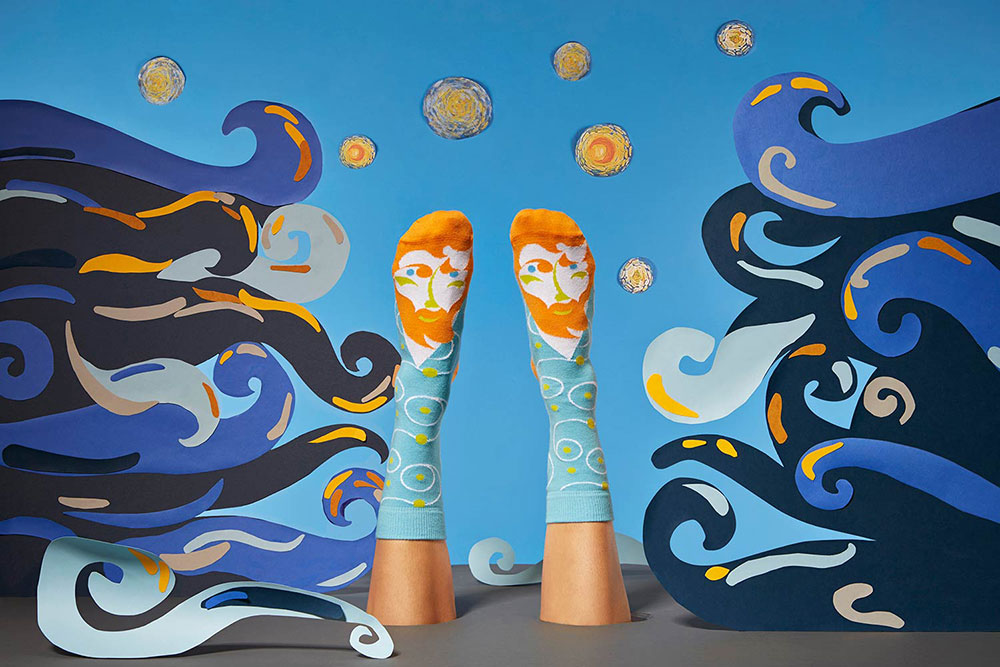 Vincent Van Toe Artist Socks