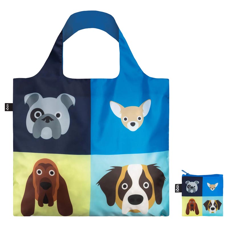 LOQI Foldaway Shopping Bag - Stephen Cheetham - Dogs