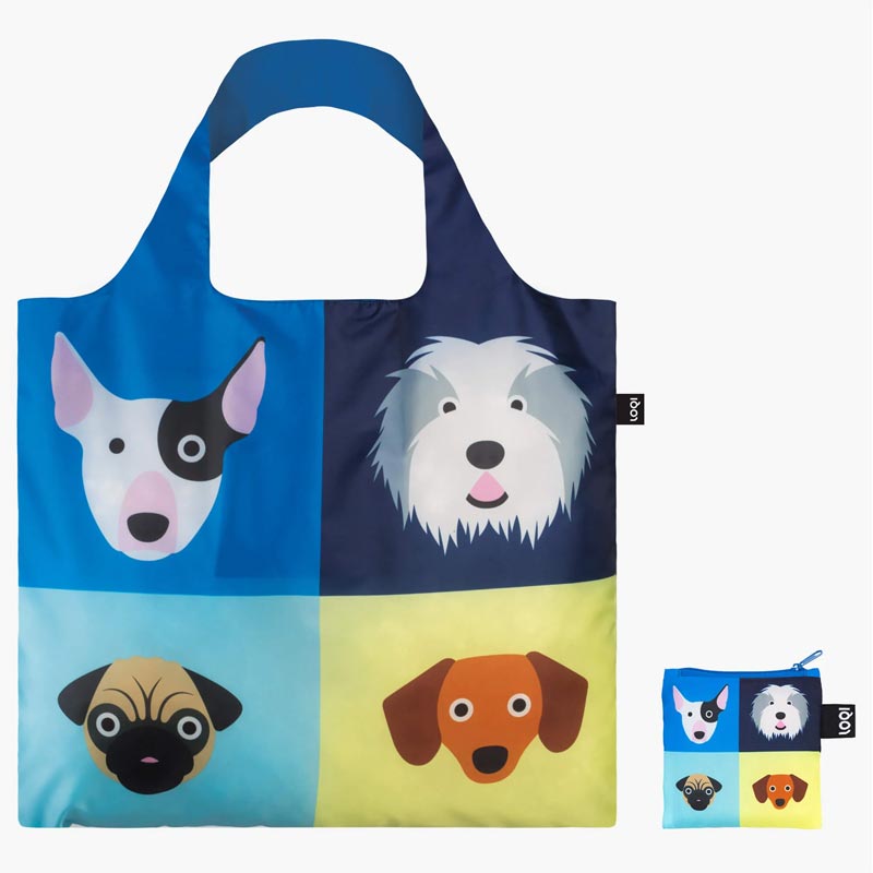 LOQI Foldaway Shopping Bag - Stephen Cheetham - Dogs