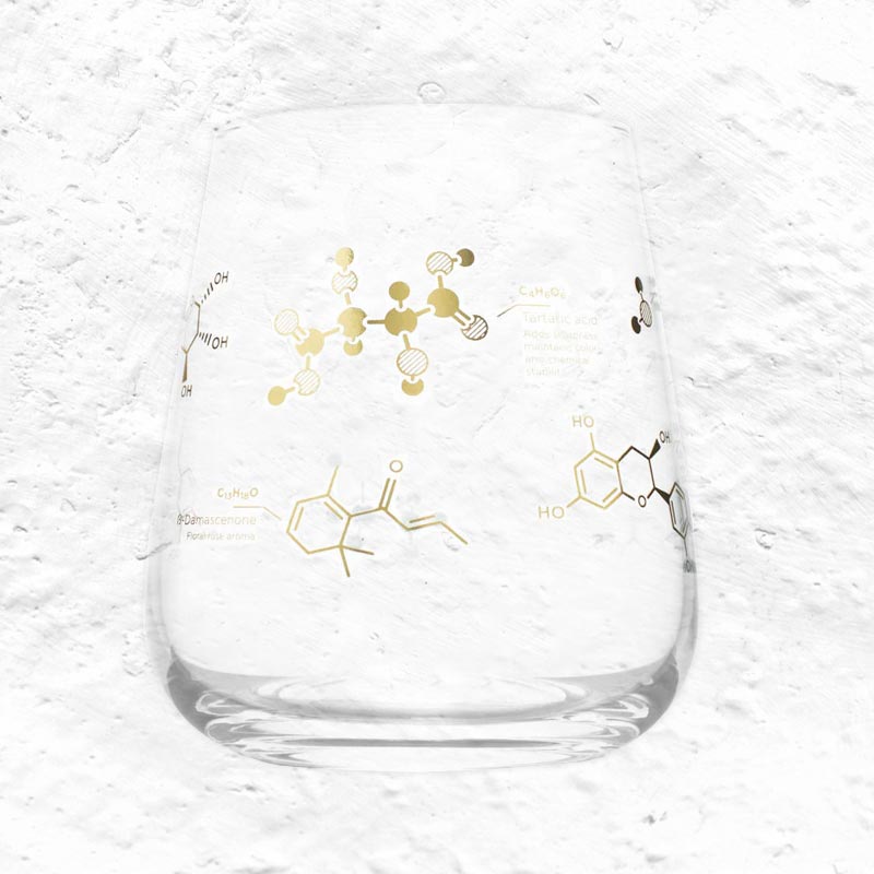 Chemistry of Wine, Stemless Wine Glass by Cognitive Surplus