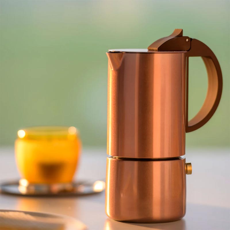Chicca 1/3 Cup Espresso Maker - Rose Gold - by Gnali & Zani