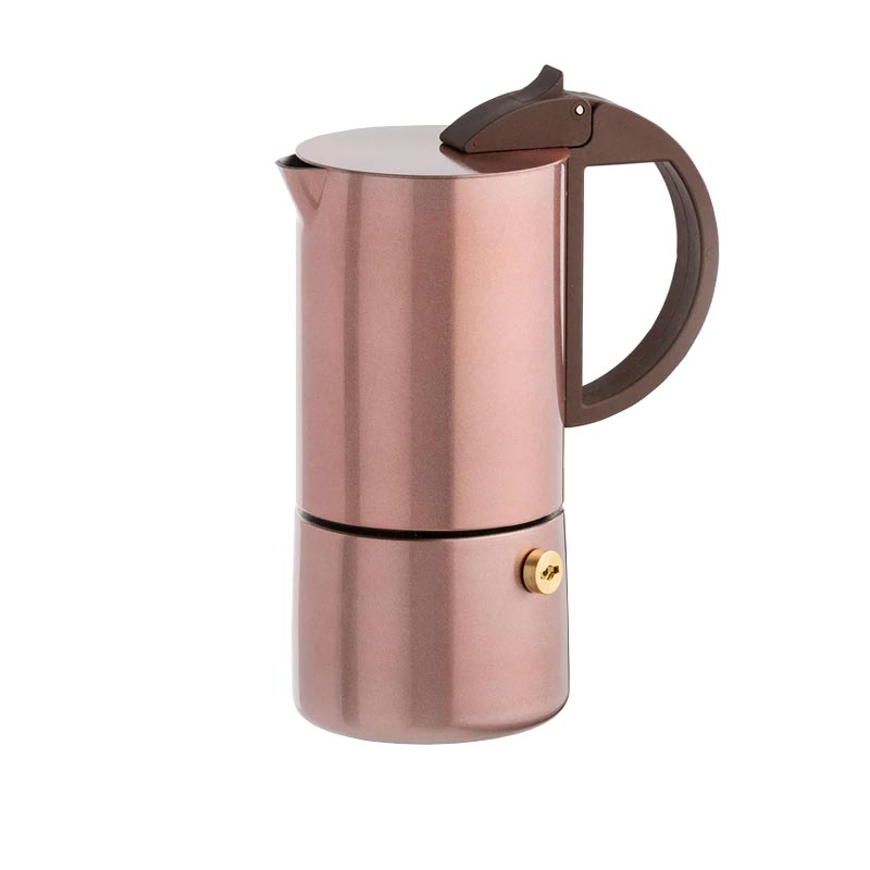 Chicca 3/6 Cup Espresso Maker - Rose Gold - by Gnali & Zani