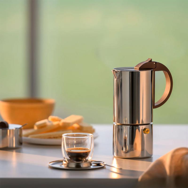 Chicca 3/6 Cup Espresso Maker - Stainless Steel - by Gnali & Zani