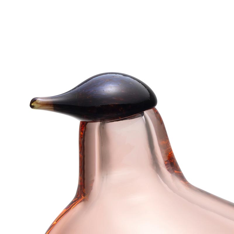 Chiff Chaff - salmon pink - des. Oiva Toikka, made by Iittala