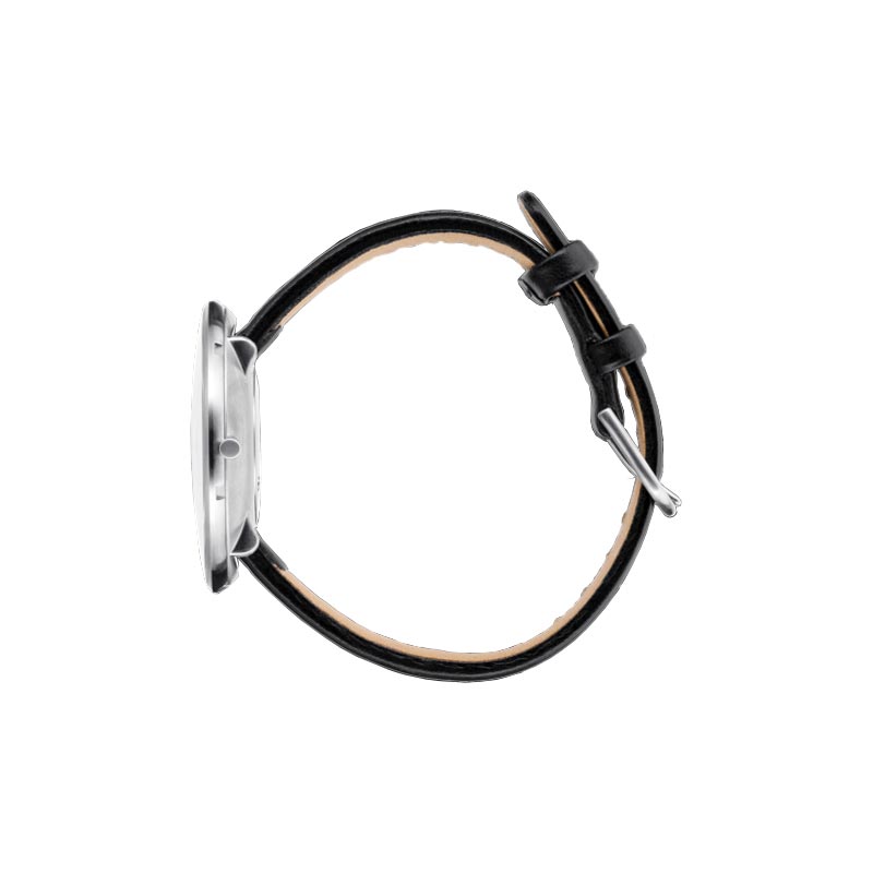 City Hall watch des. Arne Jacobsen - 40mm diameter, white dial, black strap