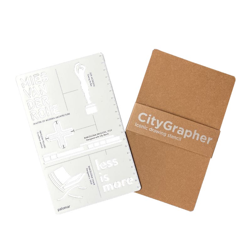 CityGrapher Stencil, Mies Van Der Rohe Barcelona Chair