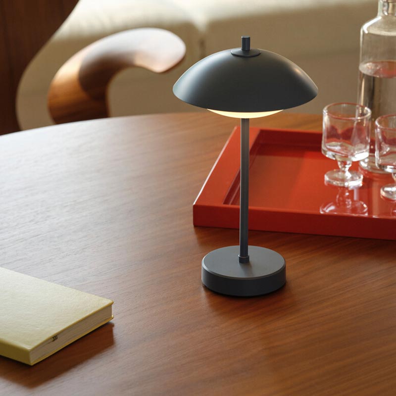 Clam Portable Lamp - Dusk Blue - des. Ahm & Lund, by Fritz Hansen