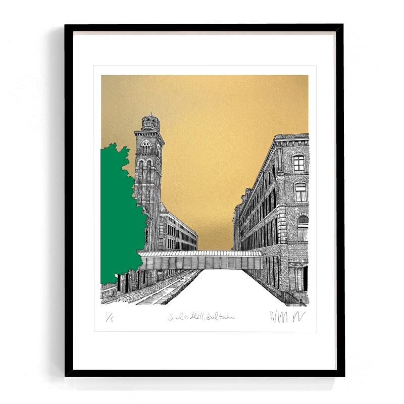Salts Mill Silkscreen Print by Will Clarke - Signed and numbered edition of 50, exclusive to Salts