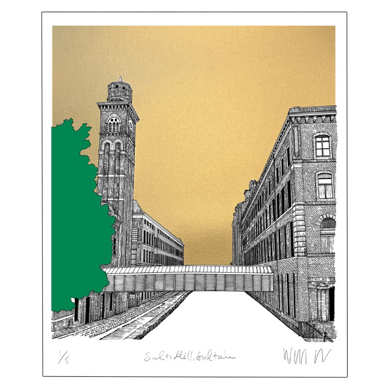 Salts Mill Silkscreen Print by Will Clarke - Signed and numbered edition of 50, exclusive to Salts