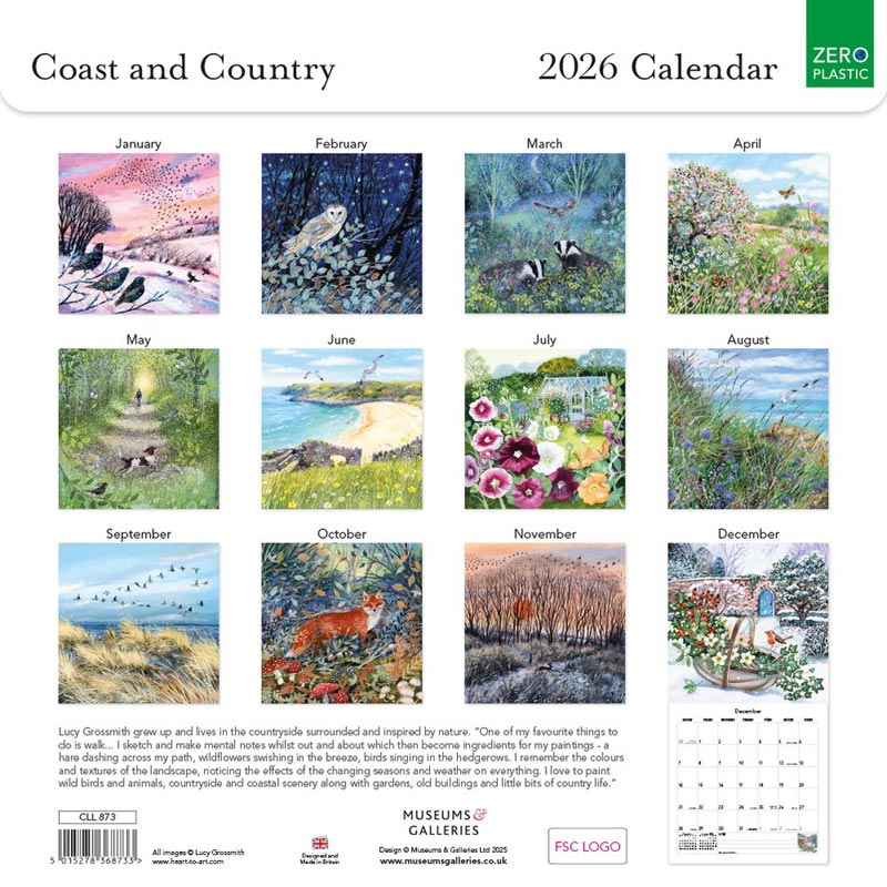 Coast and Country 2026 Wall Calendar