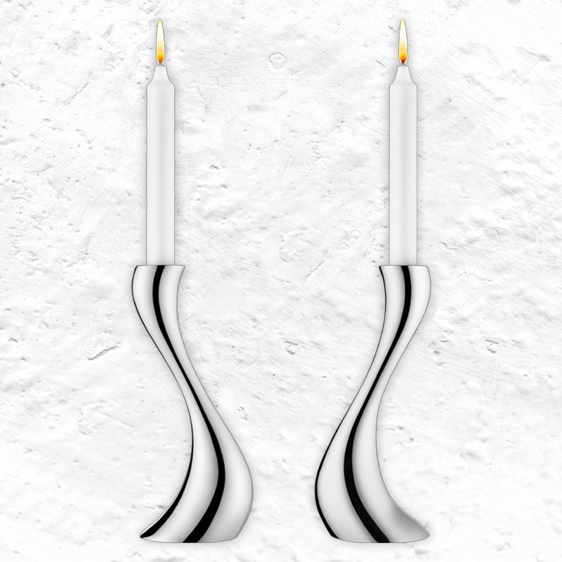 Cobra  Candlesticks - des Constantin Wortmann for Georg Jensen, 2008 (medium pair)