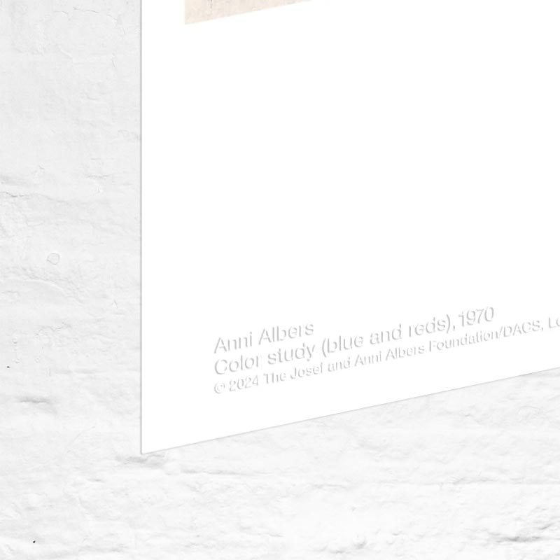 Colour Study (Blue and Reds) poster by Anni Albers