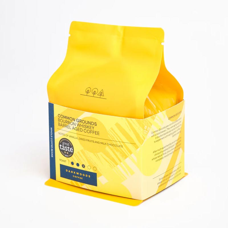 Common Grounds Bourbon Whiskey Barrel Aged Coffee by Dark Woods - coffee beans, 250g