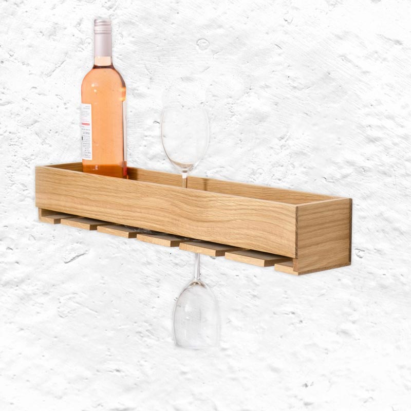 Cookhouse glass holder shelf des. Lincoln Rivers for Wireworks