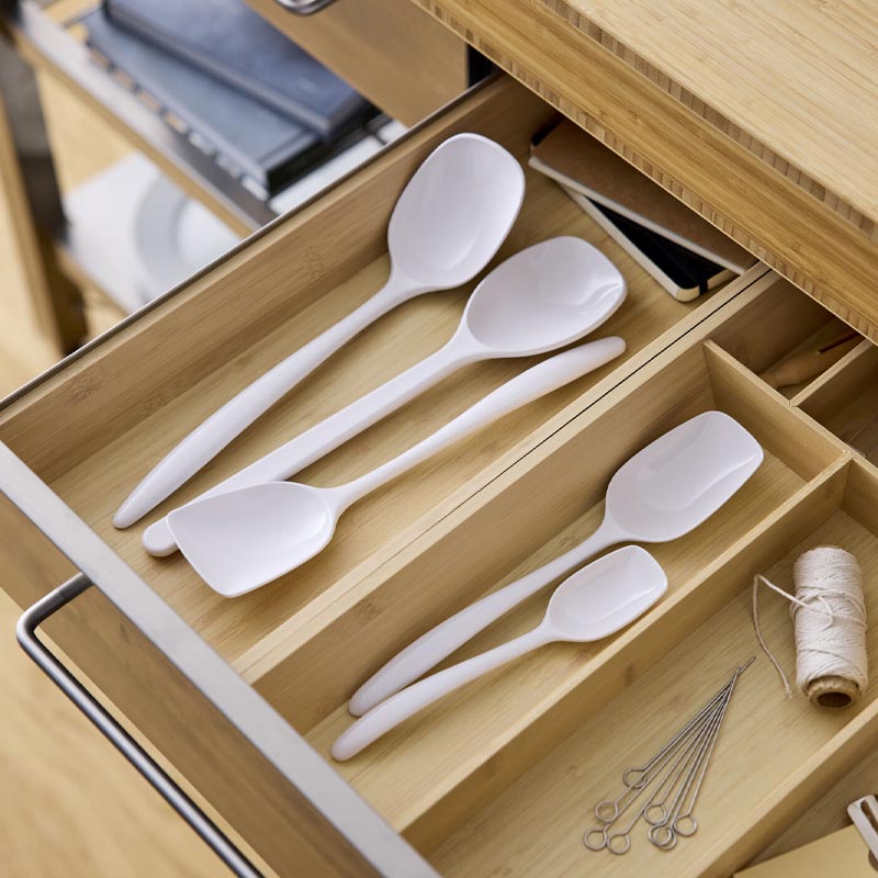 Broad Kitchen spoon - White - by Rosti