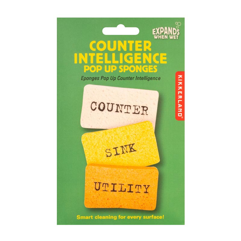 Counter Intelligence Pop-up Sponges, des. Barbara Isenberg for Kikkerland