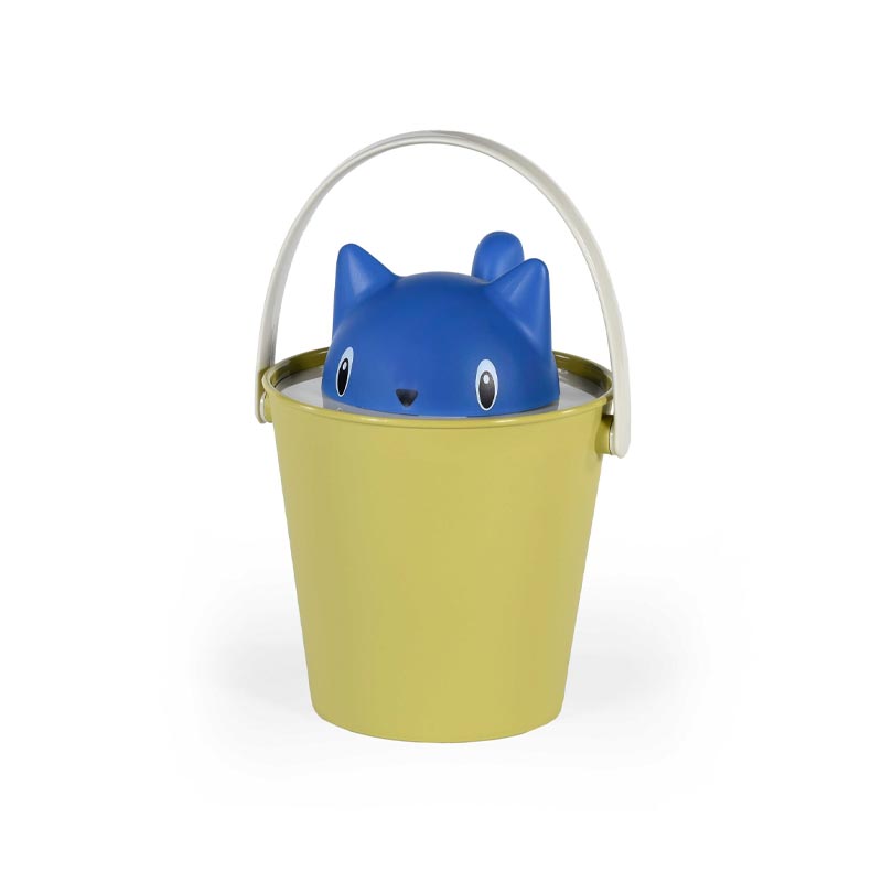 "Crick" Cat Dry Food Container with Scoop - Blue / Yellow