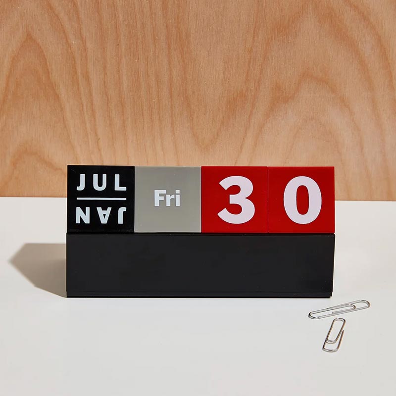 Cubes Perpetual Calendar by MoMA - Black & Red