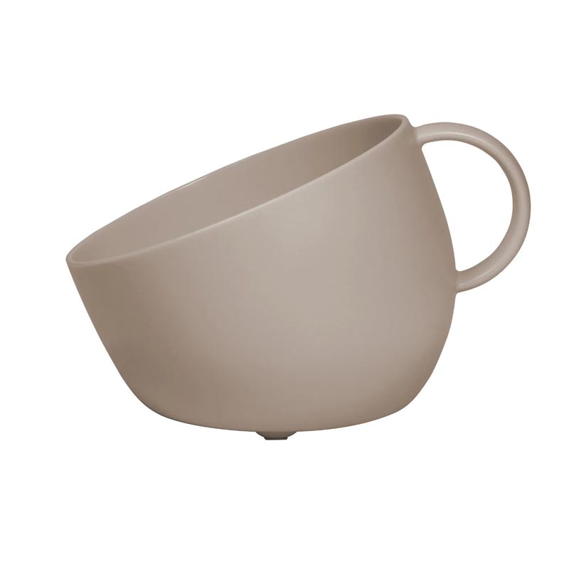 "CUP" Dog Bowl and "PLATE" Underlay Mat - Turtledove - by United Pets