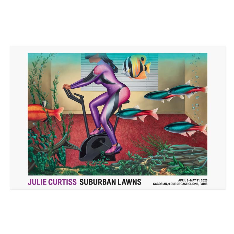 Suburban Lawns poster by Julie Curtiss