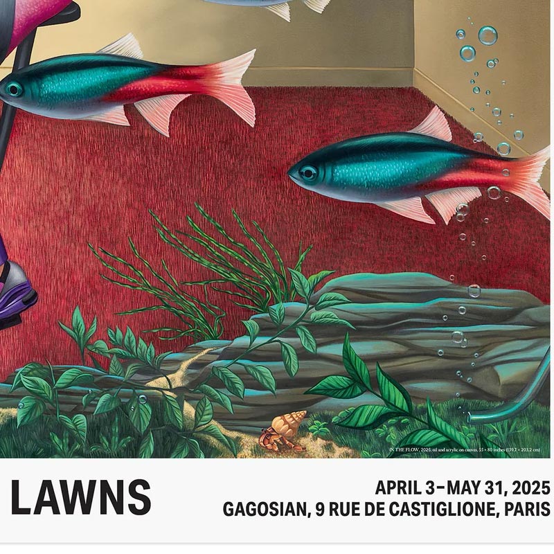 Suburban Lawns poster by Julie Curtiss