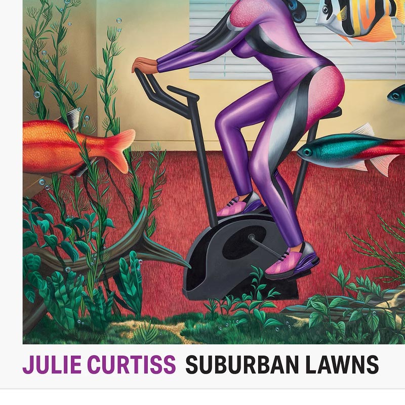 Suburban Lawns poster by Julie Curtiss