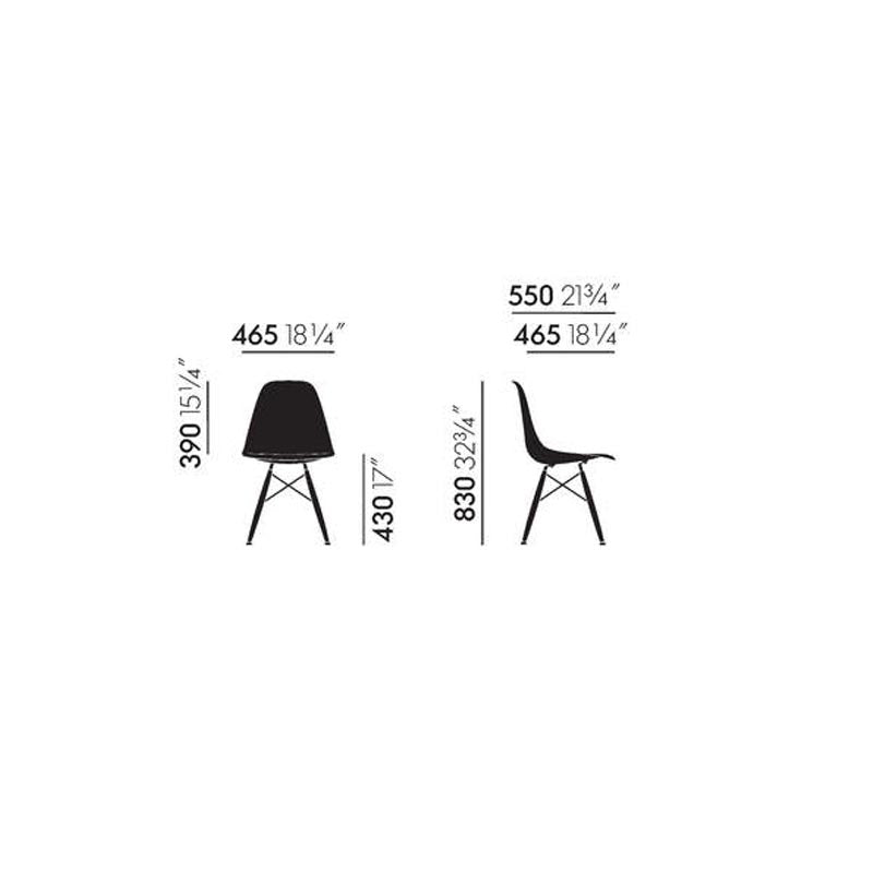 DSW Chair with Fibreglass shell des Charles & Ray Eames, 1950 (made by Vitra)