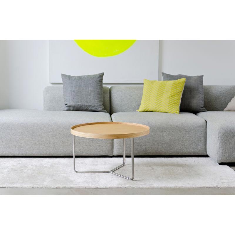 DT66 round coffee table - Oak - des. Lincoln Rivers for Wireworks