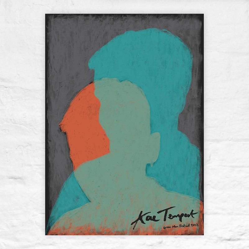 Kae Tempest poster by Tommy Davidson-Hawley - hand pulled 3 colour screenprint