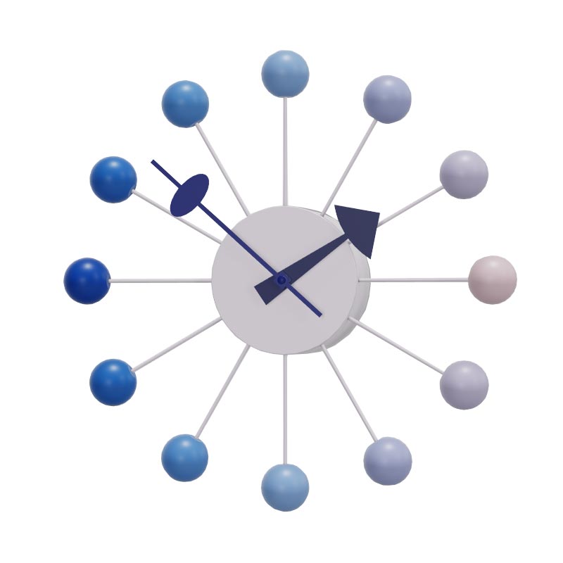 Ball wall clock (Dawn) - Limited Edition des. George Nelson, 1949 - 1960 (made by Vitra)