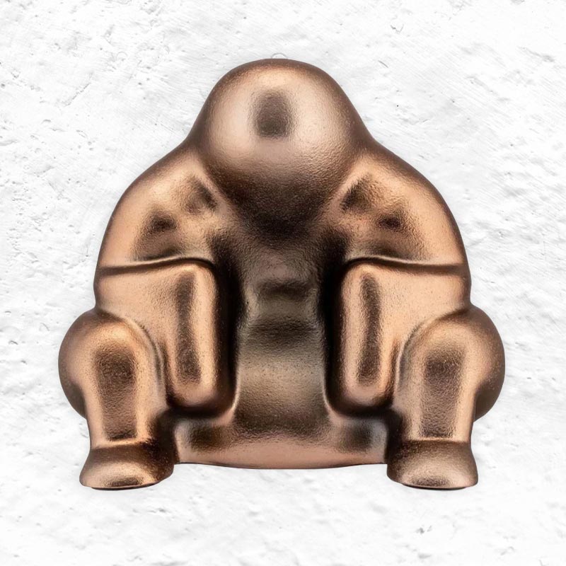 Dédé Door Stop - Brown Metal - des. Philippe Starck for Alessi