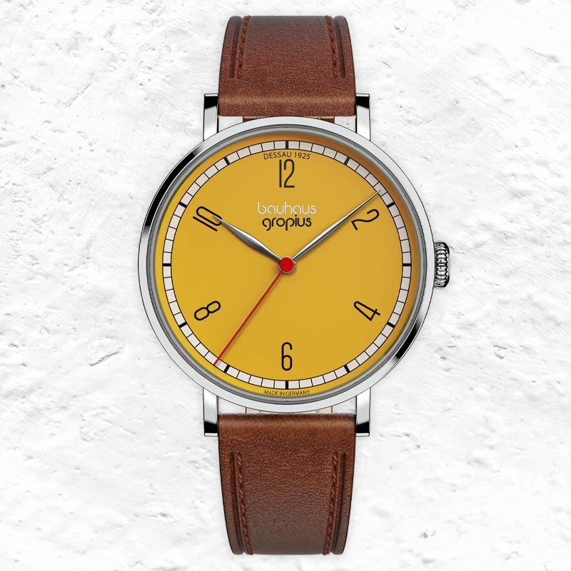 New Bauhaus - Dessau 1925, Yellow, by Walter Gropius Watches