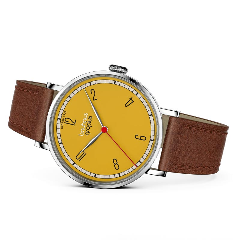 New Bauhaus - Dessau 1925, Yellow, by Walter Gropius Watches