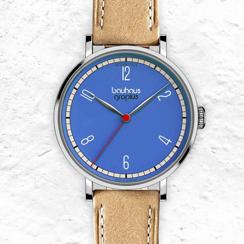 New Bauhaus - Dessau 1925, Blue, by Walter Gropius Watches