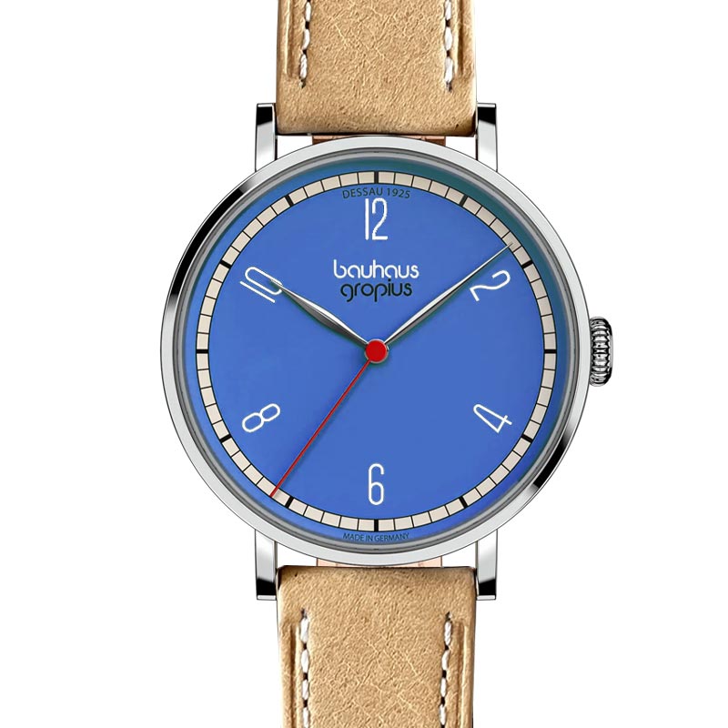 New Bauhaus - Dessau 1925, Blue, by Walter Gropius Watches