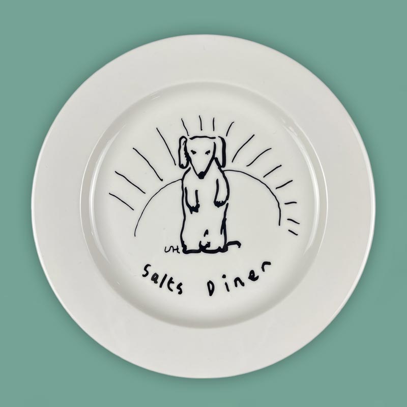 David Hockney Diner Dog Plate, Small - 20.25cm diameter