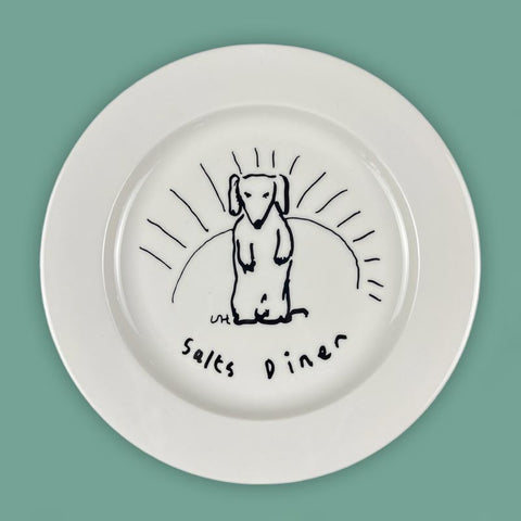 David Hockney Diner Dog Plate, Small - 20.25cm diameter