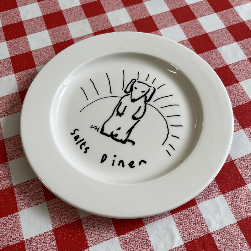 David Hockney Diner Dog Plate, Small - 20.25cm diameter