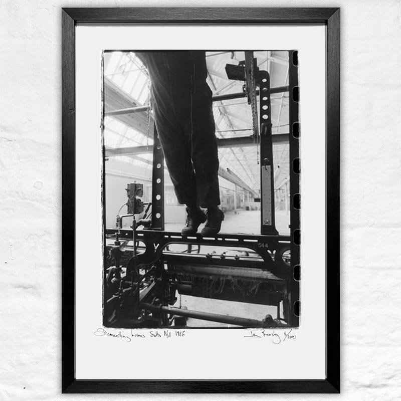 Dismantling The Looms, Salts Mill, 1986 by Ian Beesley - signed limited edition framed print
