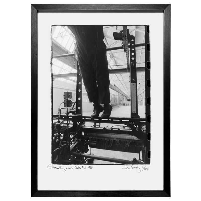 Dismantling The Looms, Salts Mill, 1986 by Ian Beesley - signed limited edition framed print